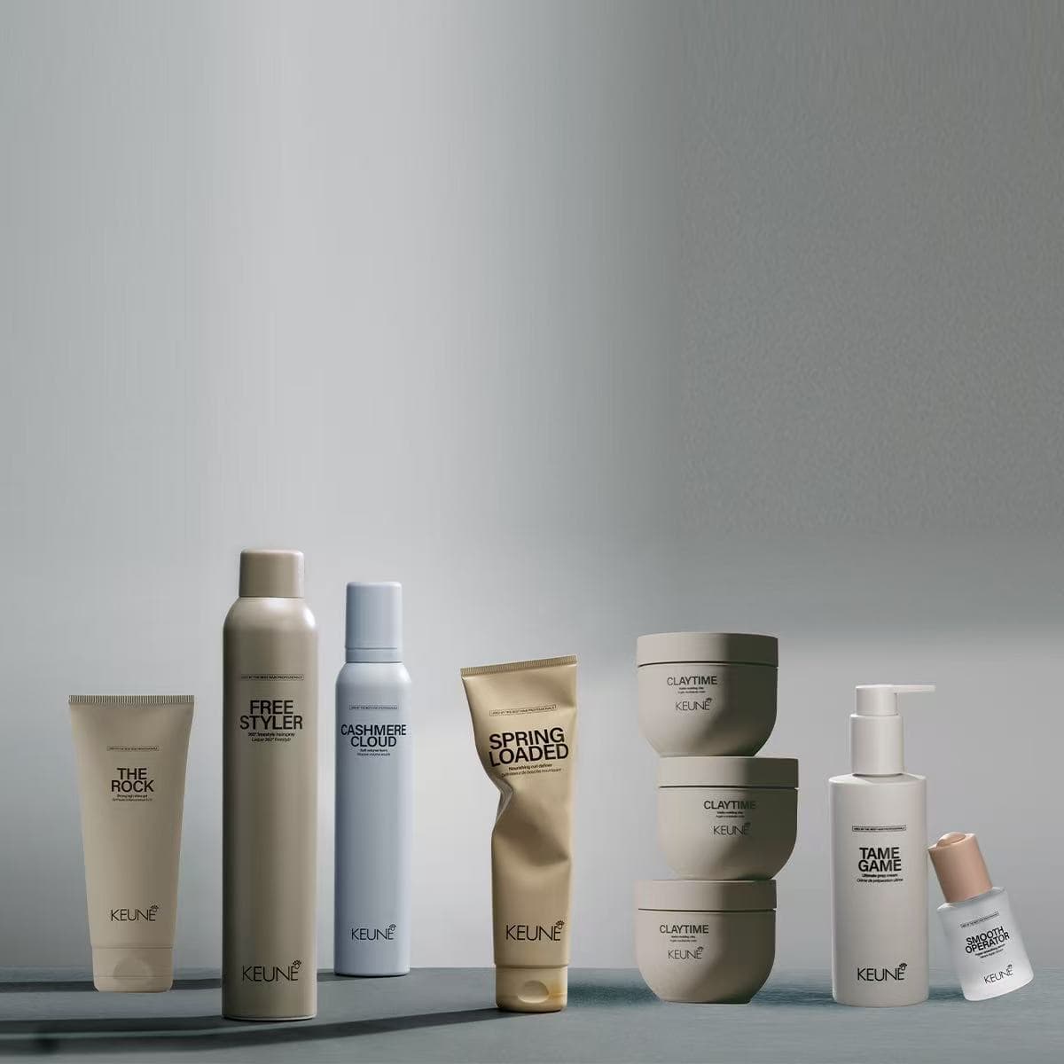 Keune professional haircare product lineup