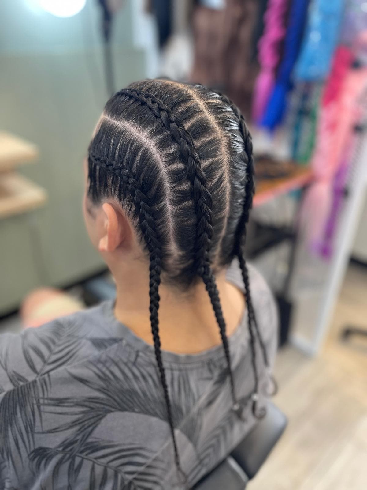Cornrow braids side view by Tamara at Hair Talks Rouse Hill